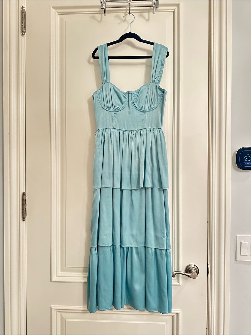 WeWoreWhat Tiered Light Blue Dress